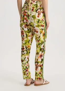 Pantaloni con stampa floreale