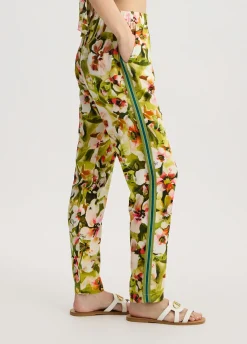 Pantaloni con stampa floreale