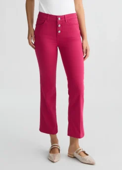 Pantaloni cropped a vita alta