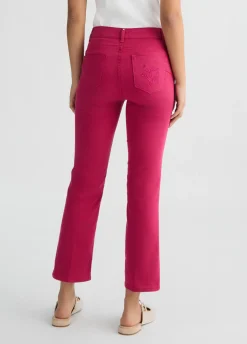 Pantaloni cropped a vita alta