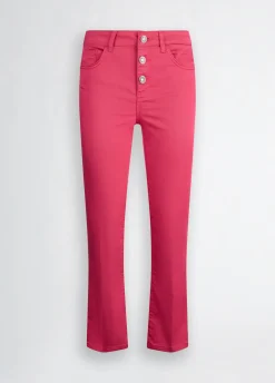 Pantaloni cropped a vita alta