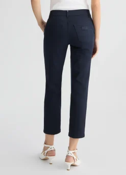 Pantaloni cropped a vita alta