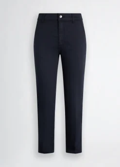 Pantaloni cropped a vita alta