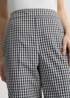 Pantaloni cropped check