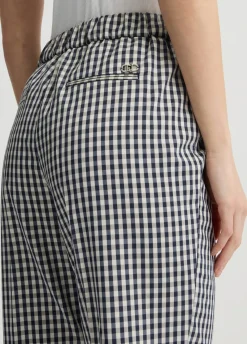 Pantaloni cropped check