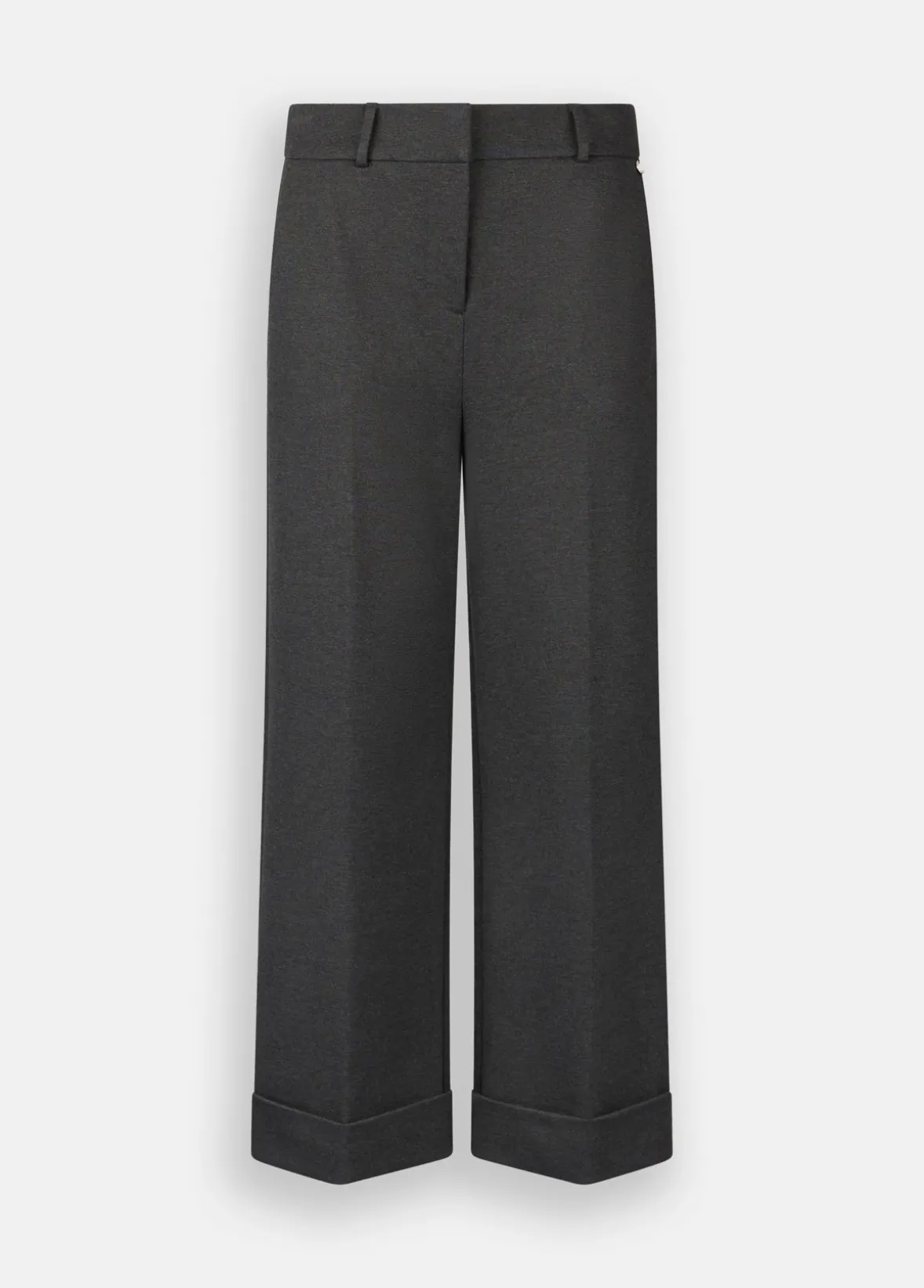 Pantaloni cropped con piega
