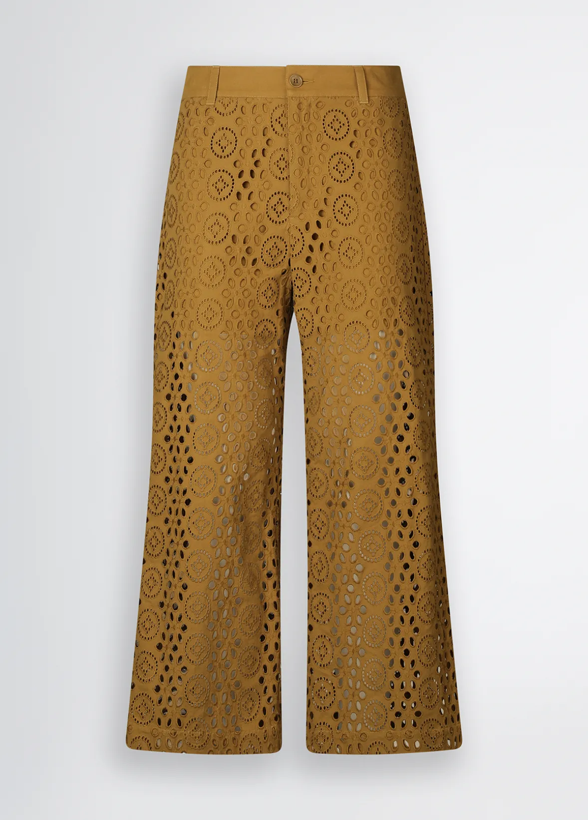 Pantaloni cropped in sangallo
