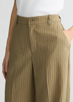 Pantaloni flare a righe