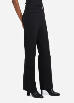 Pantaloni flare a vita alta