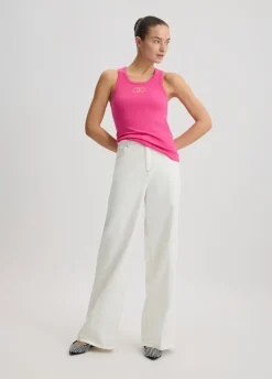 Pantaloni flare a vita alta