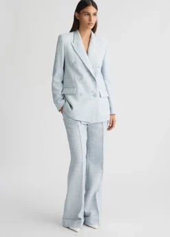 Pantaloni flare a vita alta