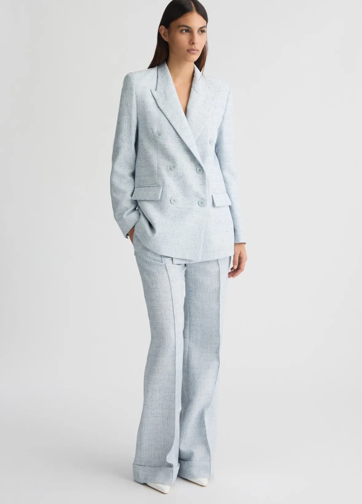 Pantaloni flare a vita alta