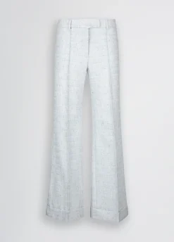 Pantaloni flare a vita alta