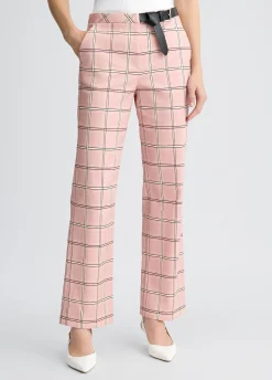 Pantaloni flare check