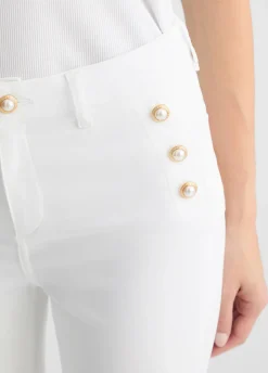 Pantaloni flare con bottoni