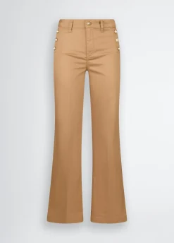 Pantaloni flare con bottoni
