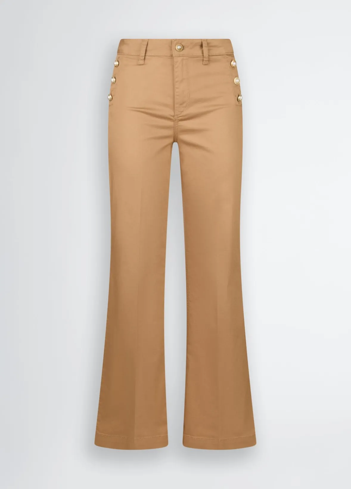 Pantaloni flare con bottoni