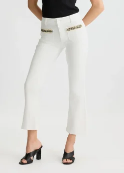 Pantaloni flare cropped