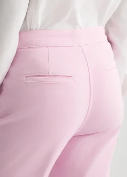Pantaloni flare cropped in cotone