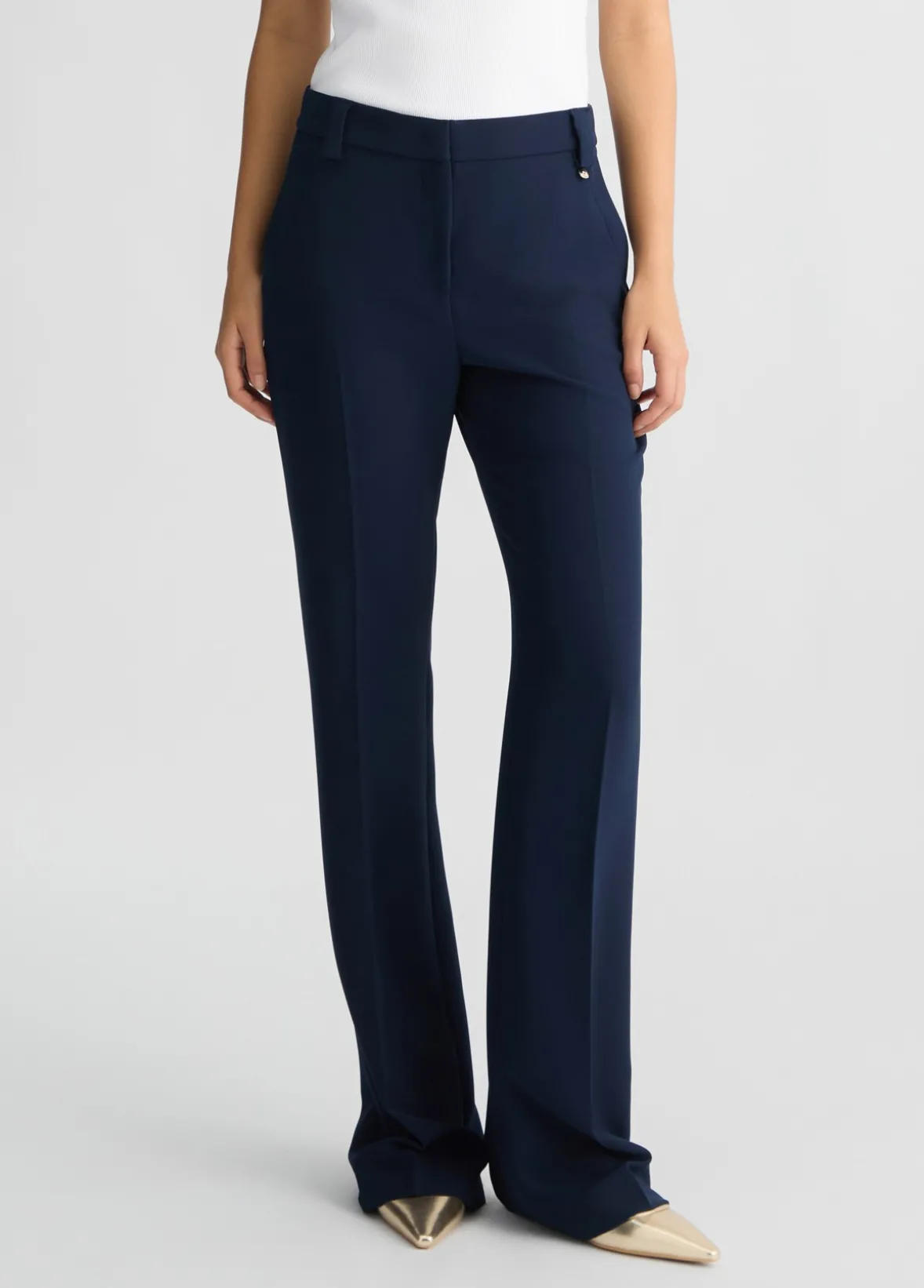 Pantaloni flare in cady crêpe