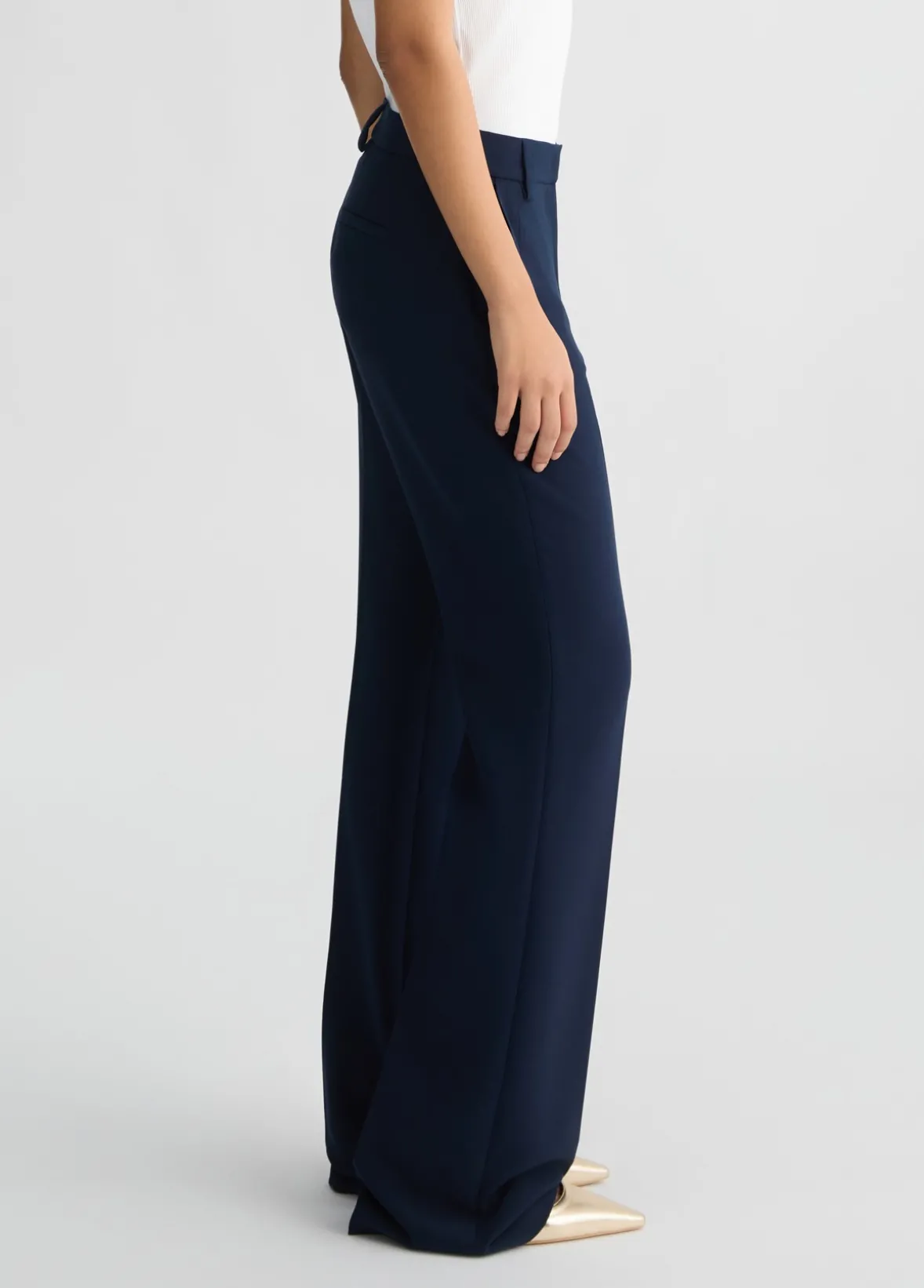 Pantaloni flare in cady crêpe