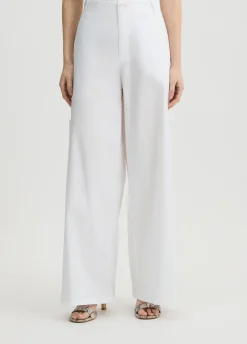 Pantaloni flare in cotone