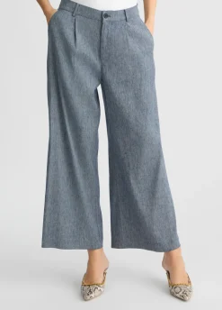 Pantaloni flare in denim