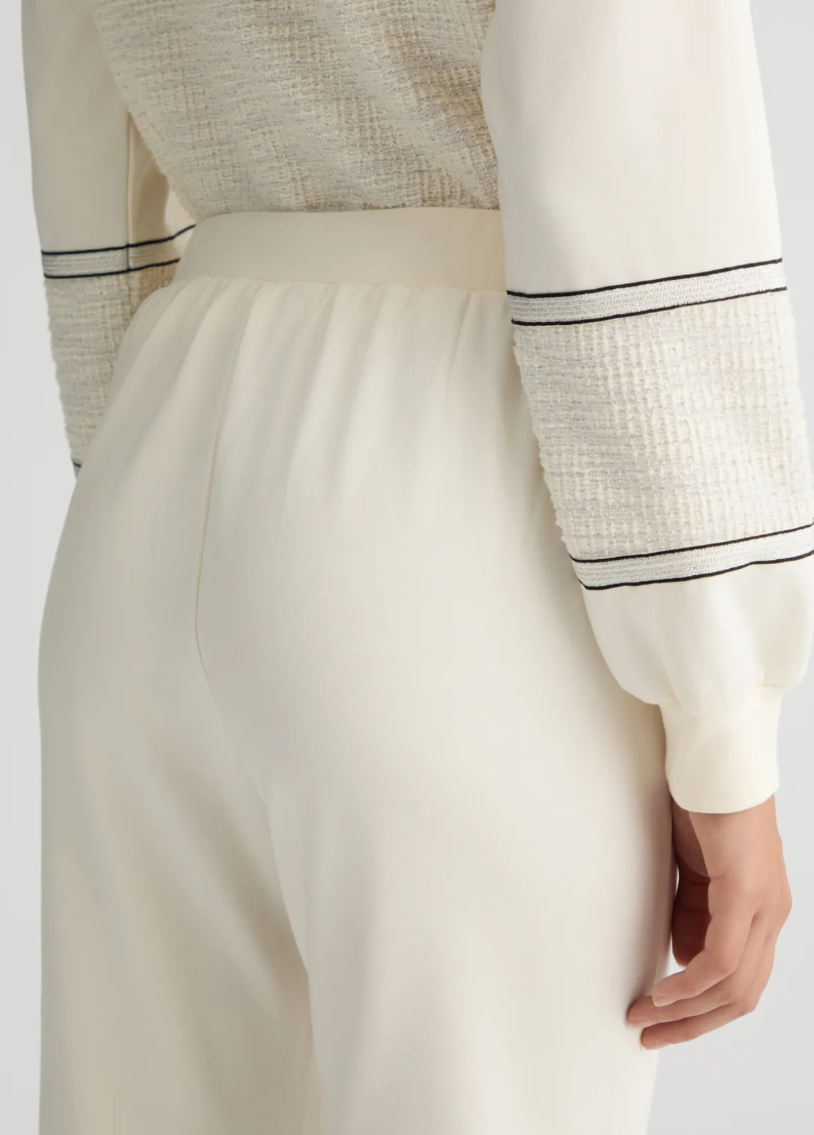Pantaloni flare in jersey