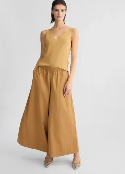 Pantaloni flare in nylon