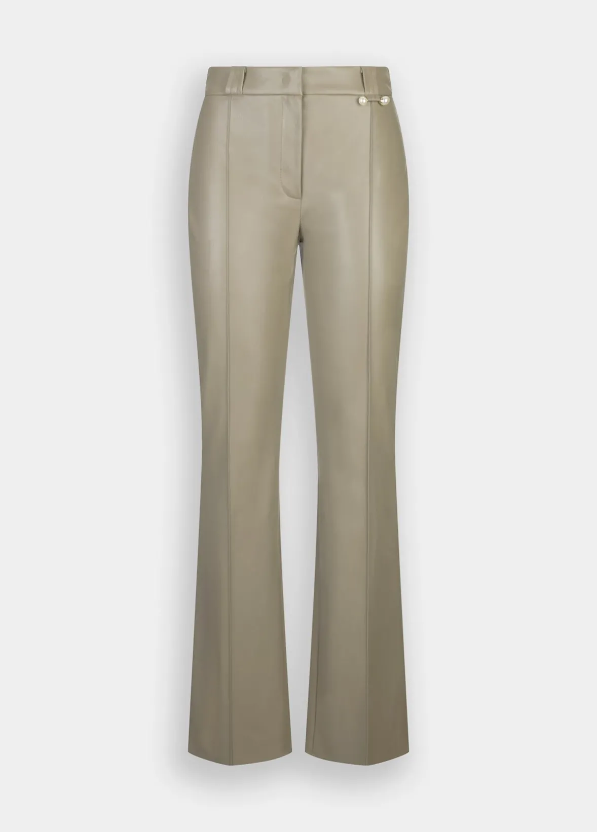 Pantaloni flare in tessuto spalmato