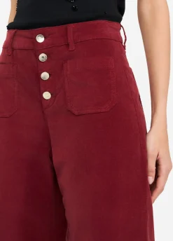 Pantaloni flare in velluto