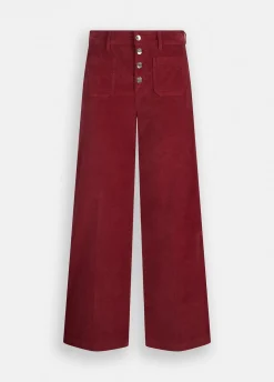 Pantaloni flare in velluto