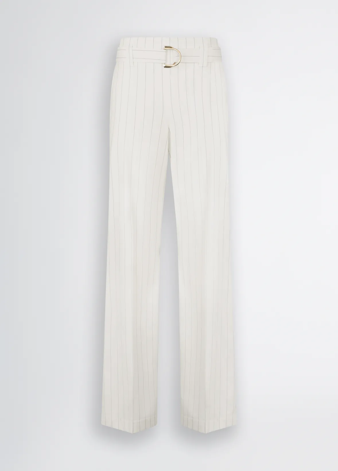 Pantaloni gessati a vita alta