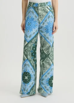 Pantaloni in cotone stampato
