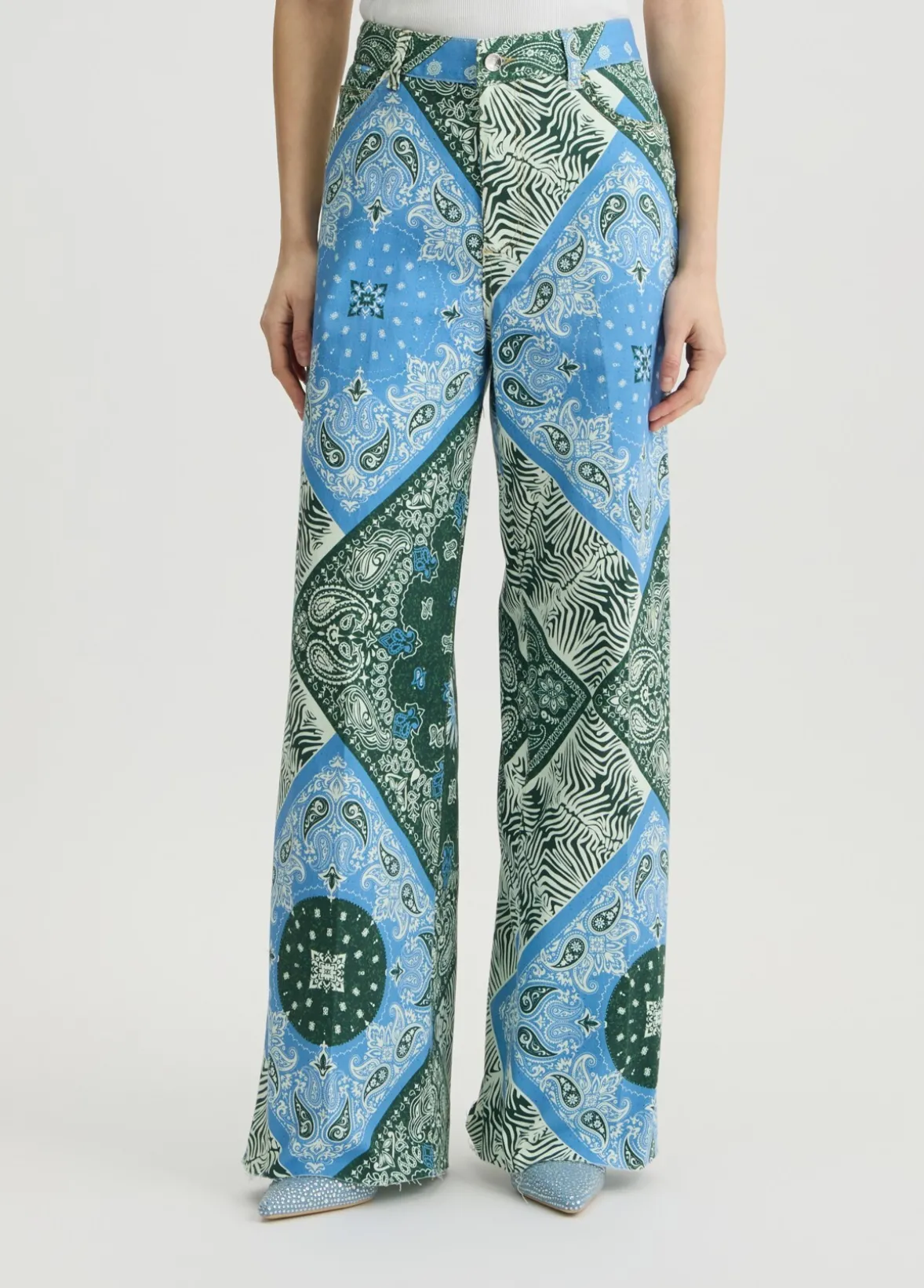 Pantaloni in cotone stampato