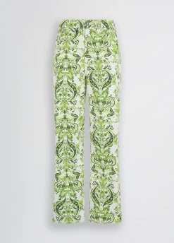 Pantaloni in cotone stampato