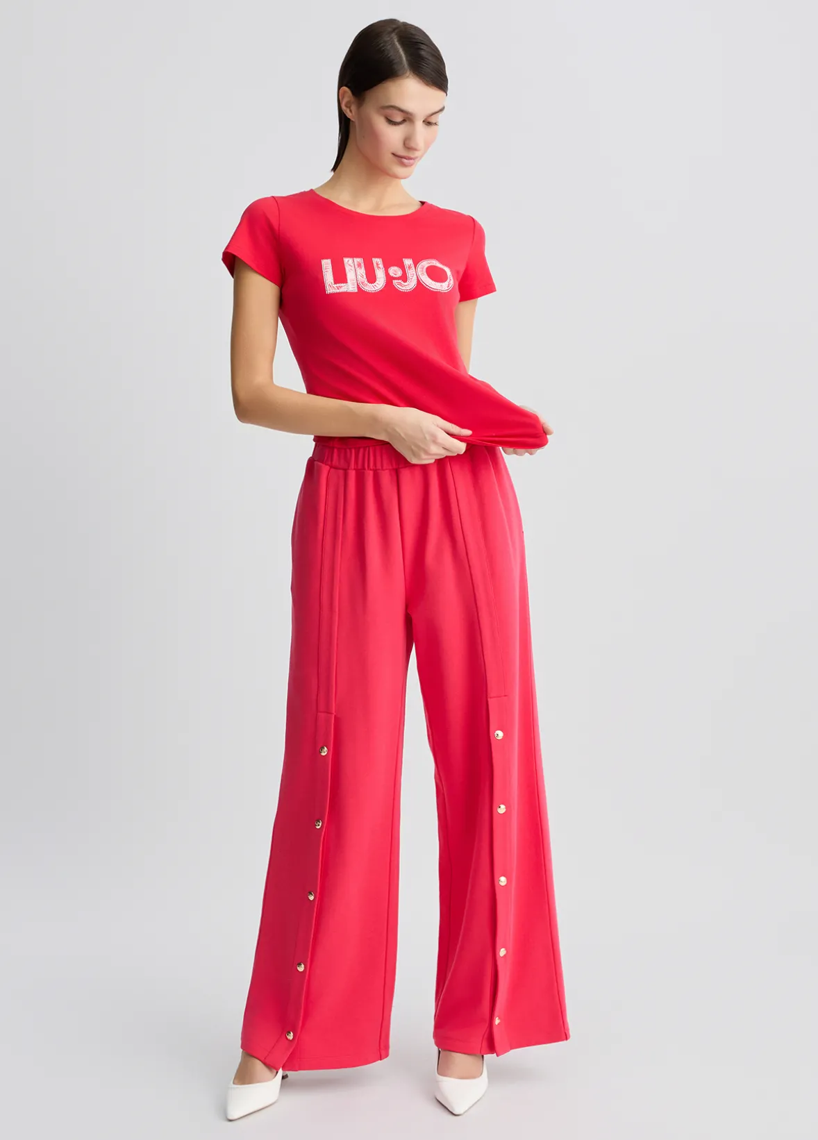 Pantaloni in felpa con bottoni
