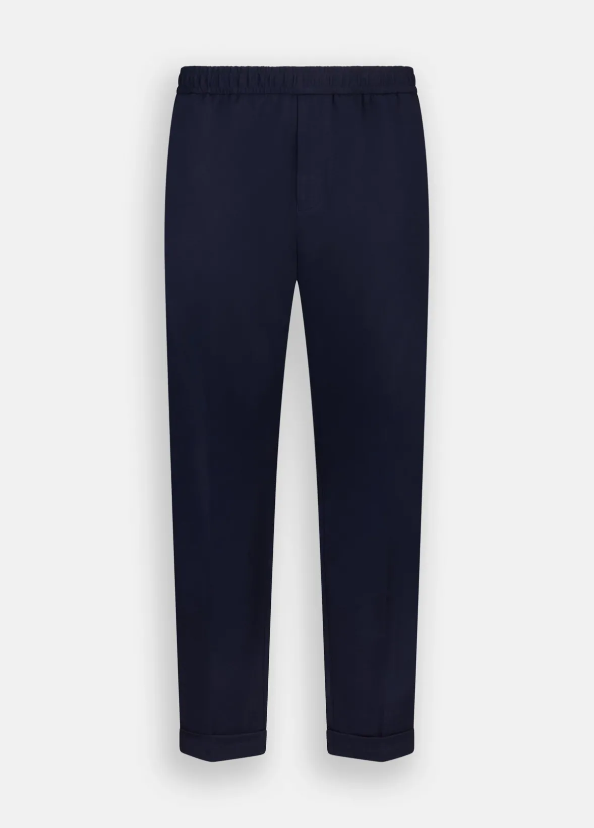 Pantaloni in jersey con risvolto