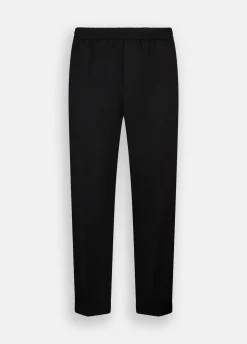 Pantaloni in jersey con risvolto