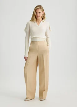 Pantaloni in lino con cintura