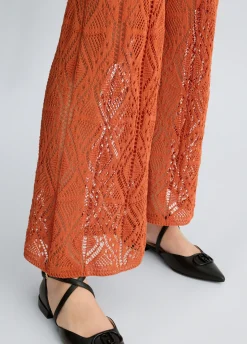 Pantaloni in maglia crochet