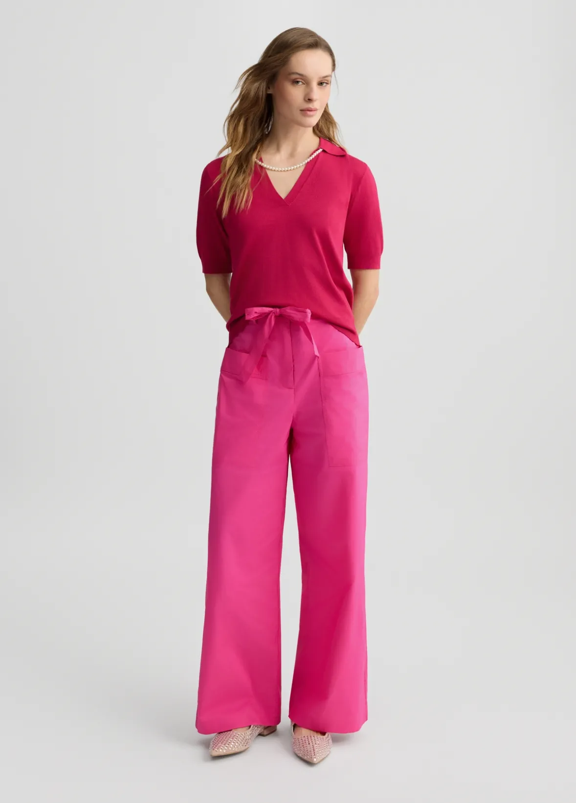 Pantaloni in popeline