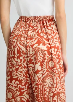Pantaloni in twill stampato