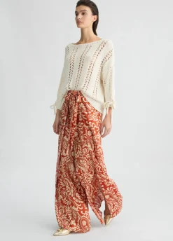 Pantaloni in twill stampato