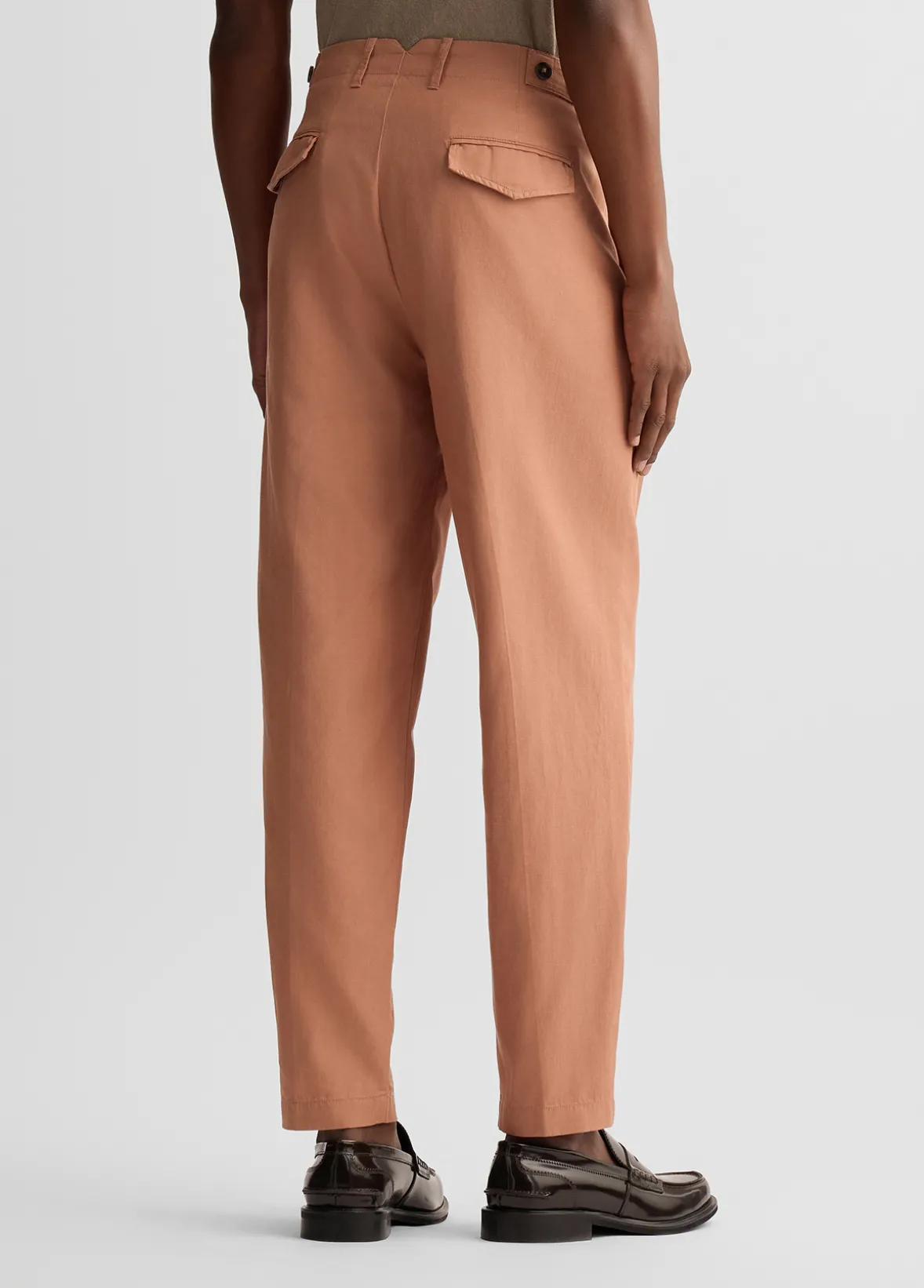 Pantaloni jacquard in misto lino