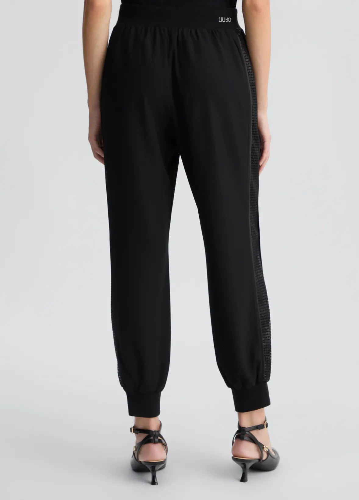 Pantaloni jogging con paillettes