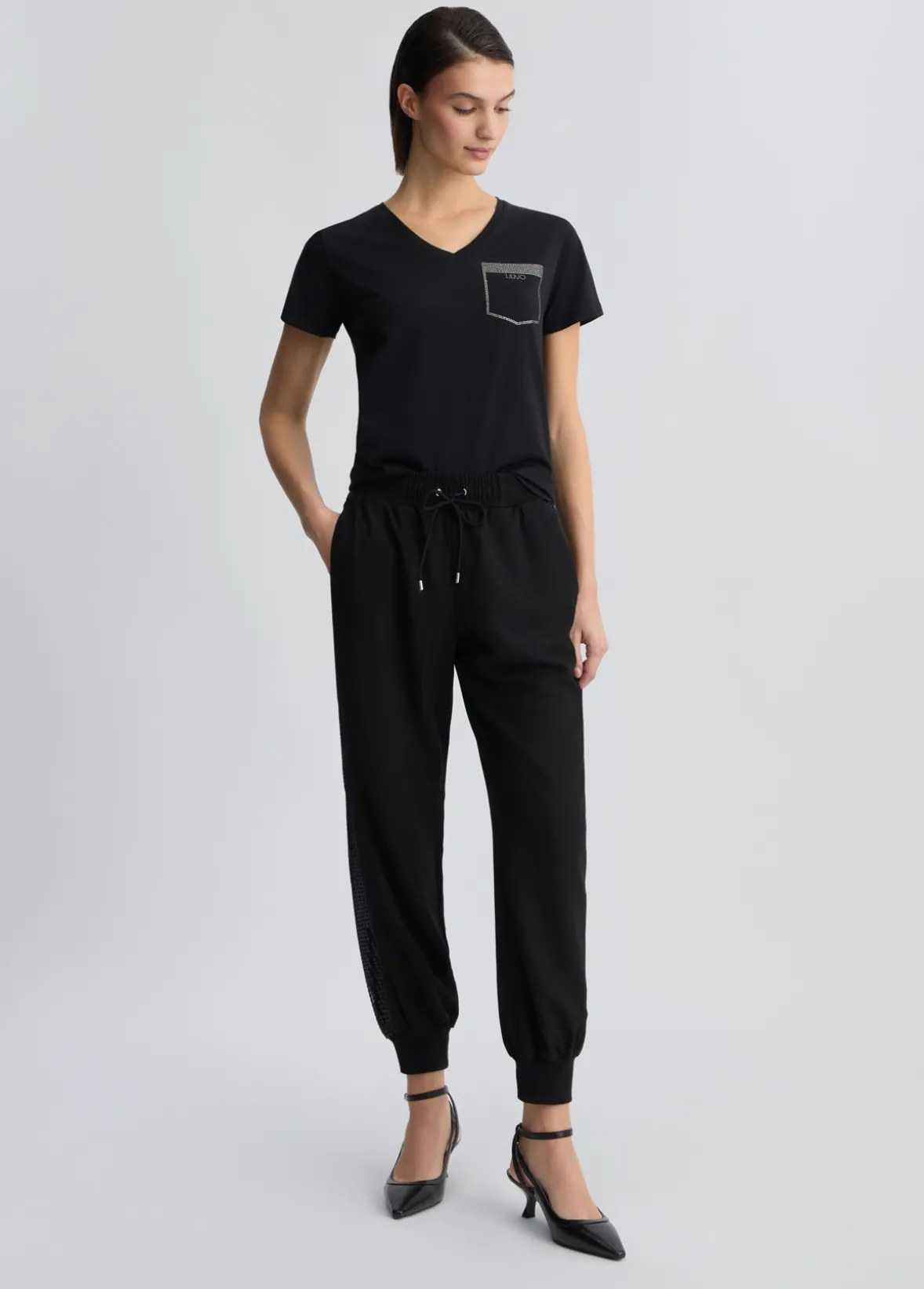 Pantaloni jogging con paillettes