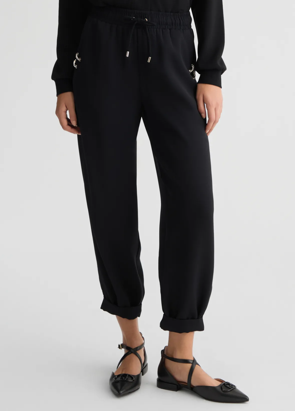 Pantaloni jogging cropped