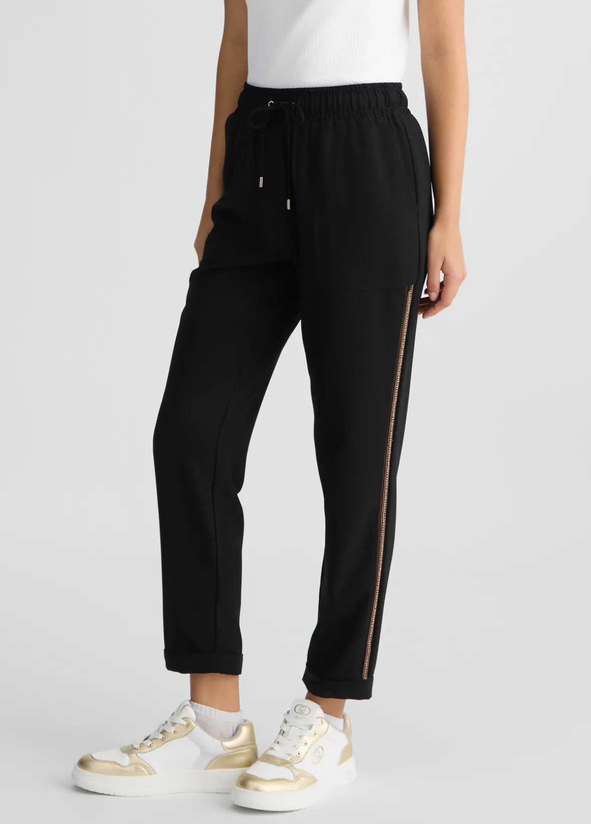 Pantaloni jogging in cady