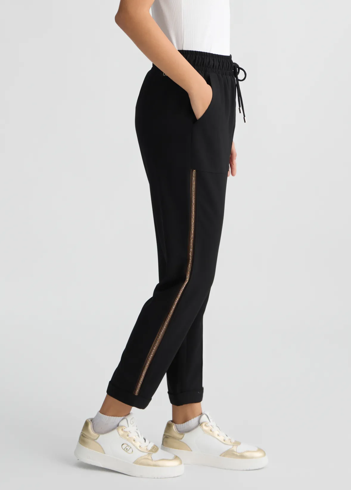 Pantaloni jogging in cady